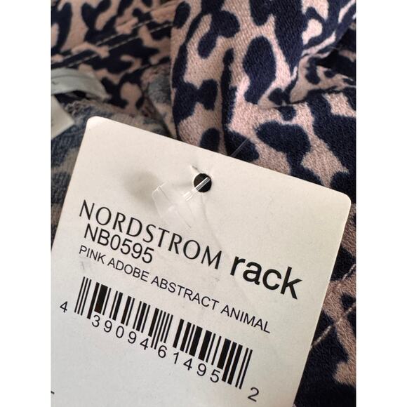 NEW 14th & UNION NORDSTROM Front Split Pink Adobe Animal Print Midi Skirt Size L - Picture 6 of 6